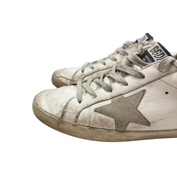 Golden Goose Superstar White Star Sneakers Designer Distressed EU 37 7 US - Picture 11 of 16